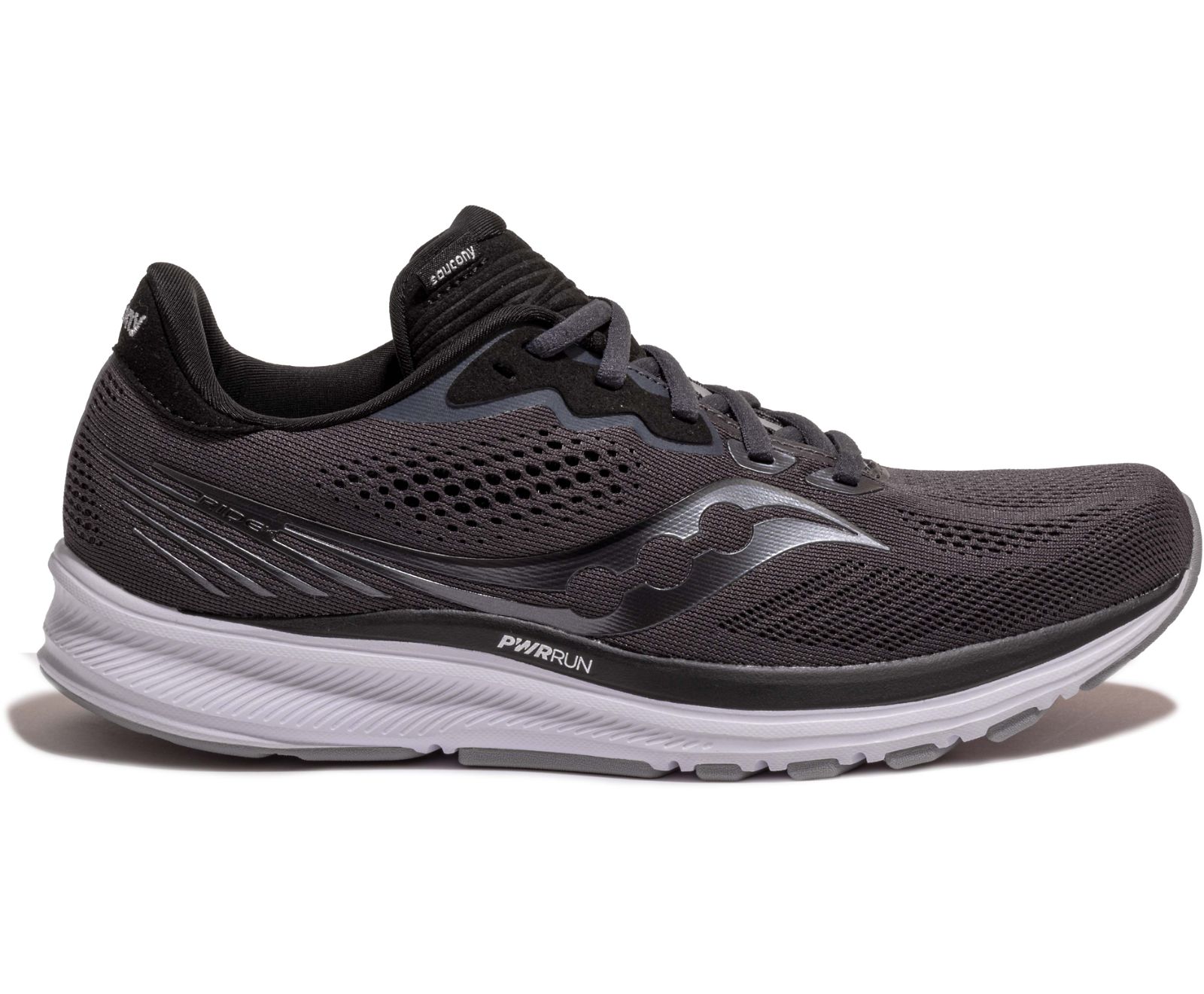 Férfi Saucony Ride 14 Széles Cipő Futócipő Szürke Fekete | HU 782JPQ